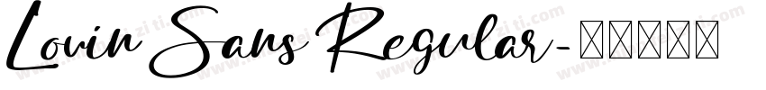Lovin Sans Regular字体转换